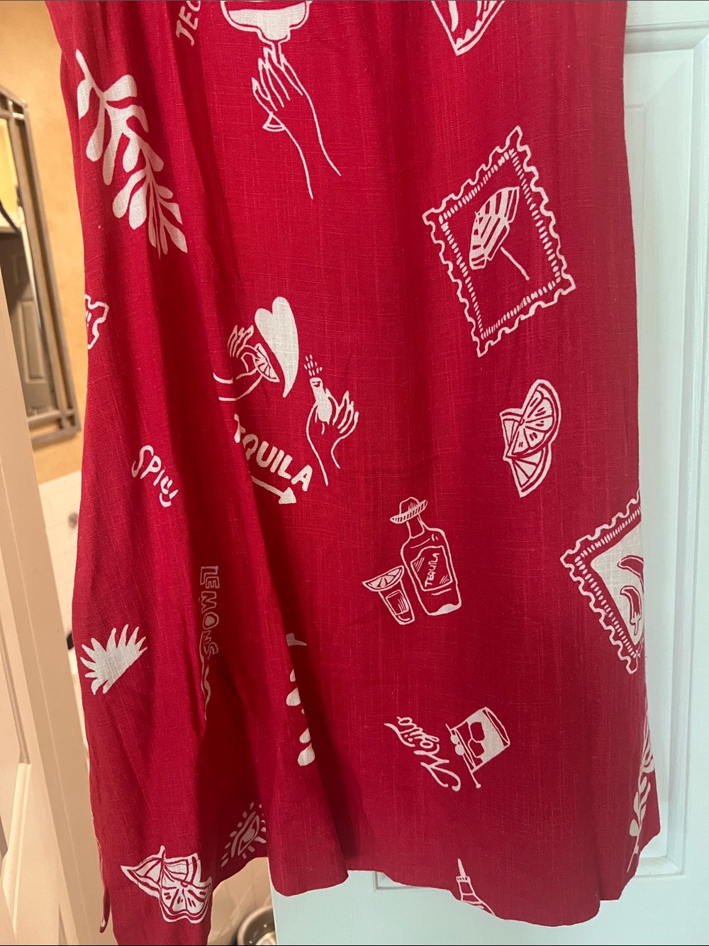Paper Heart Tequila Red Printed Mini Dress - Unbranded - Picture 3 of 5